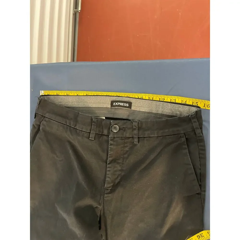 Express Men's Slim Fit Pants Color Black Size 29x30 Pre-owned - Picture 11 of 13
